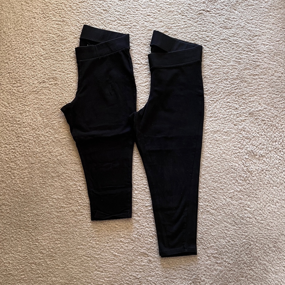 Torrid Size 1 Capri Pants / Stretch Leggings, Black, Pair / Set of 2 - Sz XL 1X